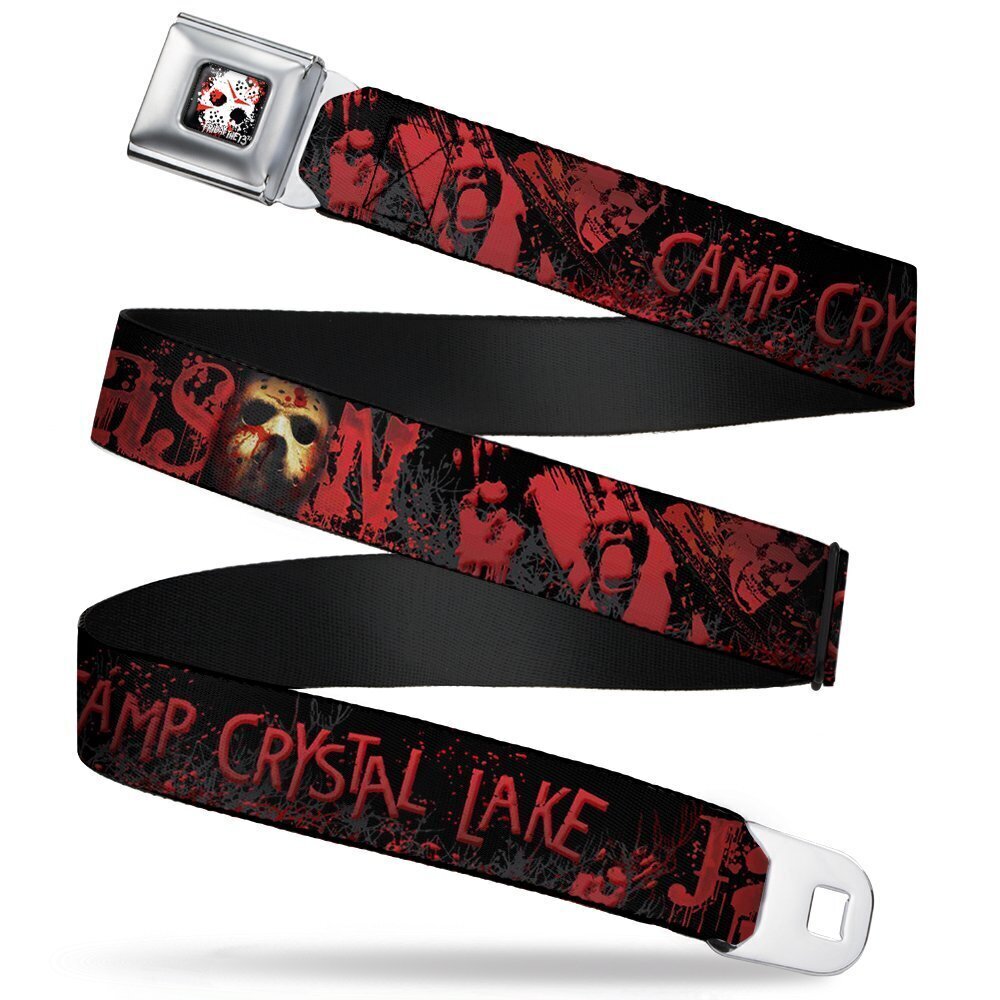 3984 Seatbelt Belt - JASON Mask6/CAMP CRYSTAL LAKE/Hand Prints Blood